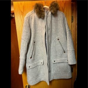 J Crew Chateau Parka in Italian Stadium-Cloth Wool, Size 20 (Like New!)